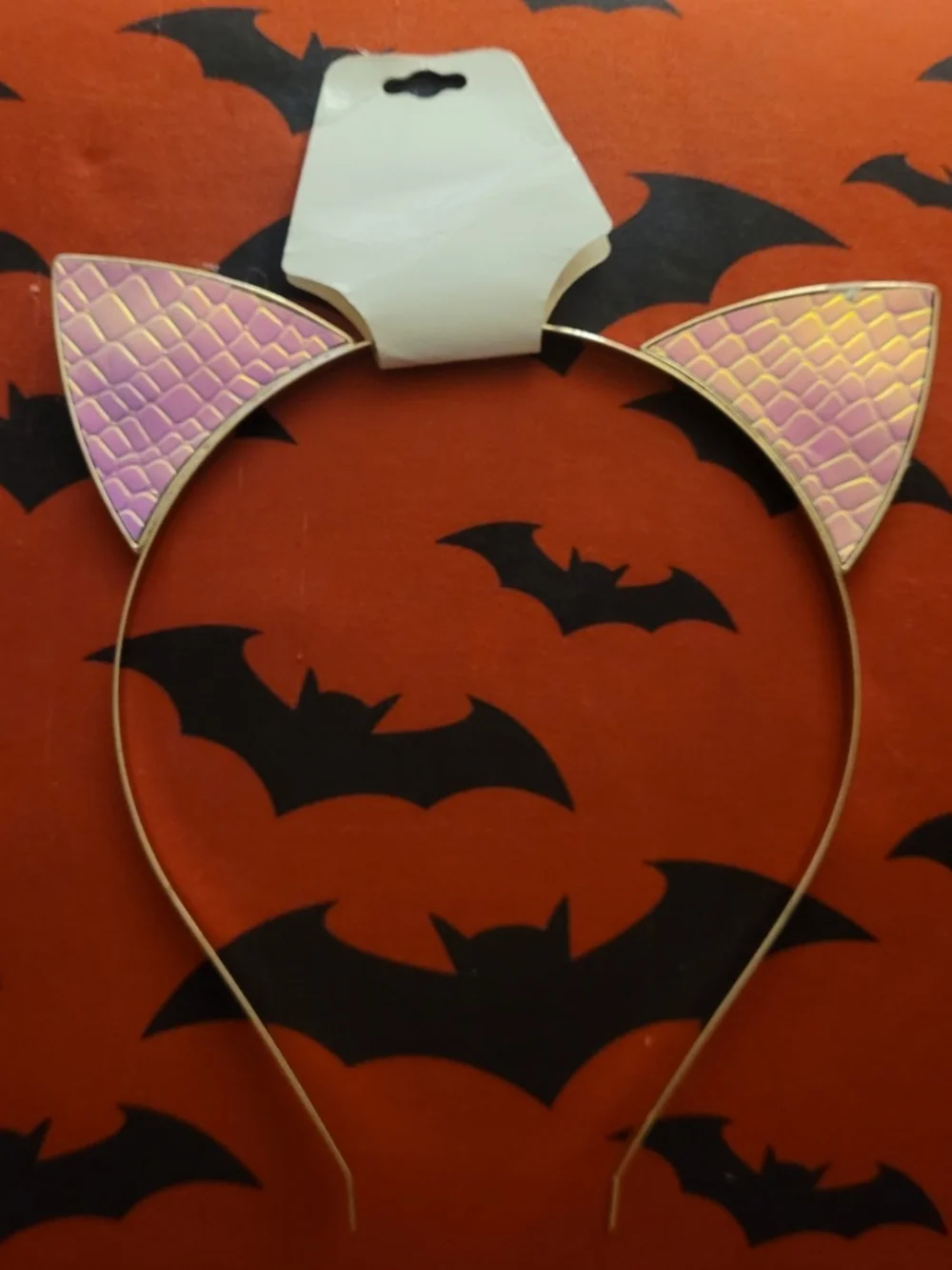 Iridescent Pink Cat Ear Headband